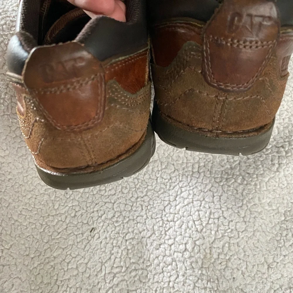CAT Caterpillar Men’s Brown Leather Lace Up Oxford Shoes Size 8